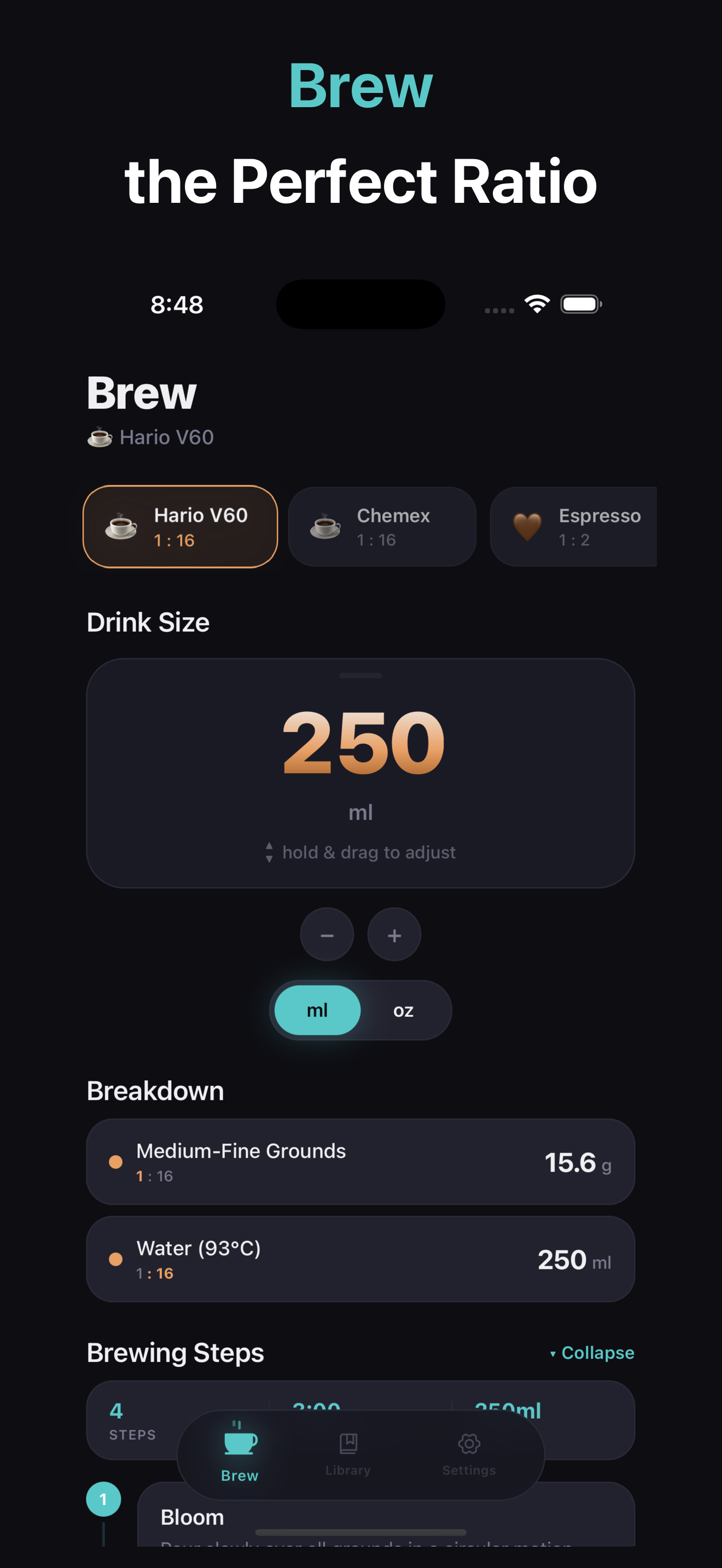 AuRatio brew calculator